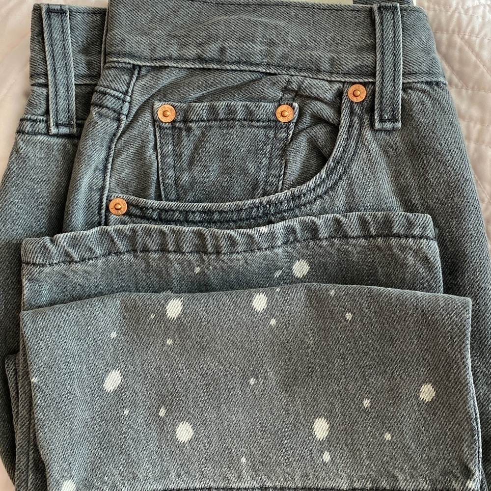 LEVI'S® LOW PRO JEANS  GREY W WHITE SPATTER NWT